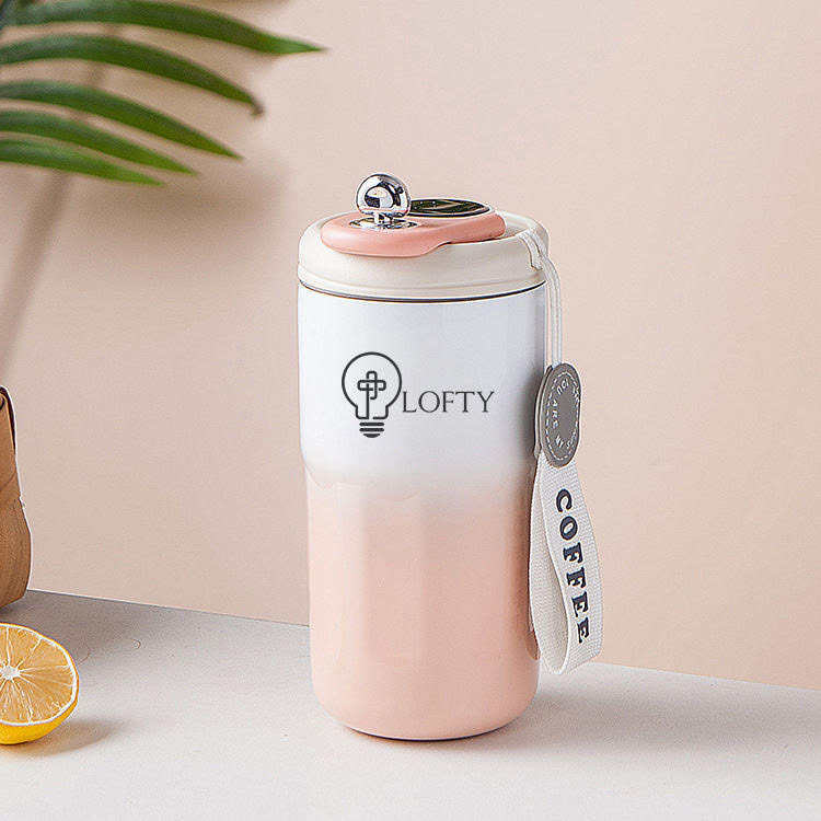 Coffee cup with Led temperature display