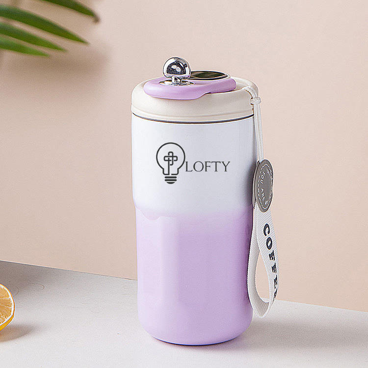 Coffee cup with Led temperature display